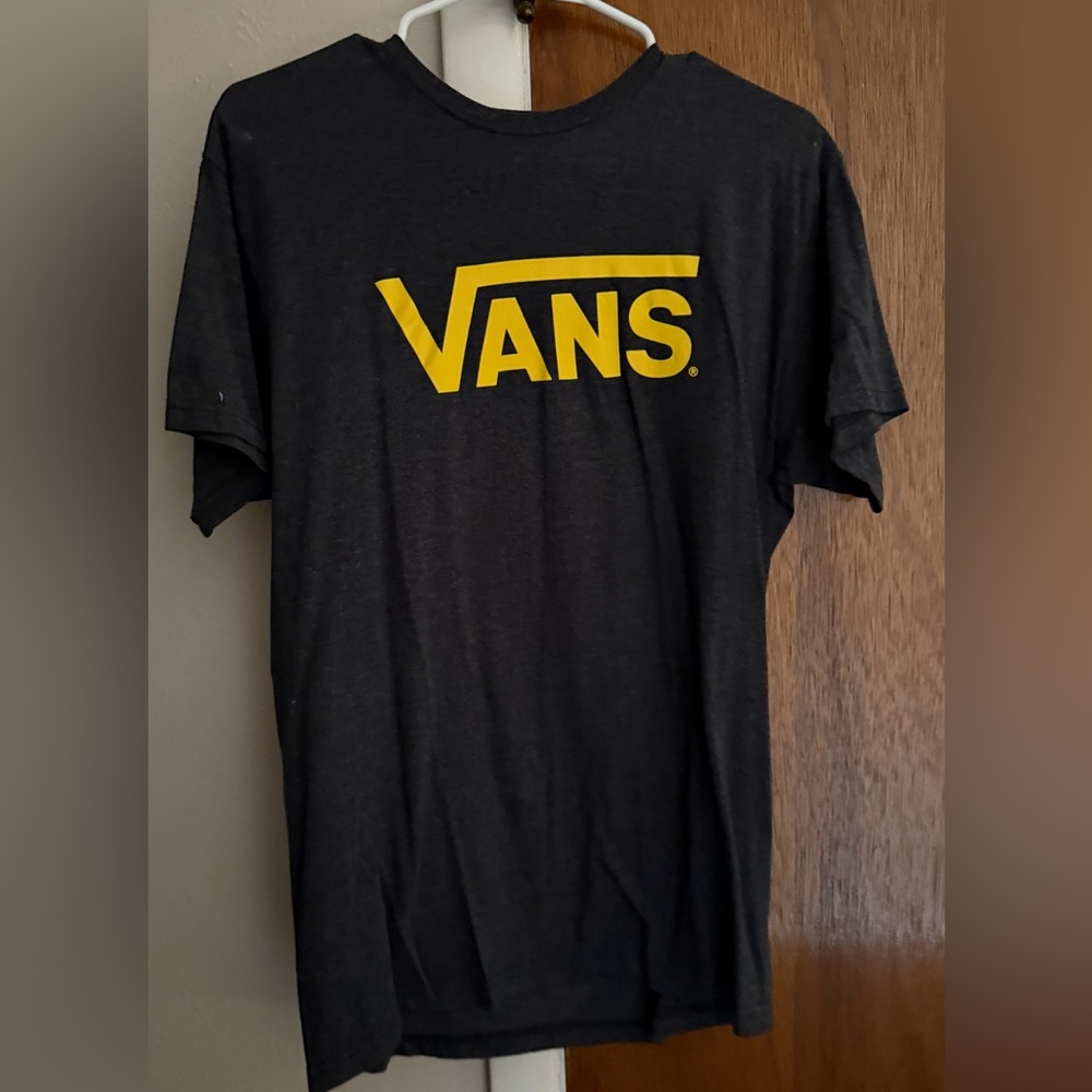 Vans Gray T-Shirt with Yellow Logo